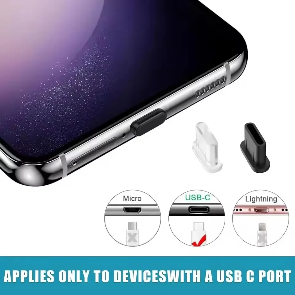 รูปสินค้า จุกปิดกันฝุ่น USB-C ซิลิโคนนิ่ม ป้องกันพอร์ตชาร์จ