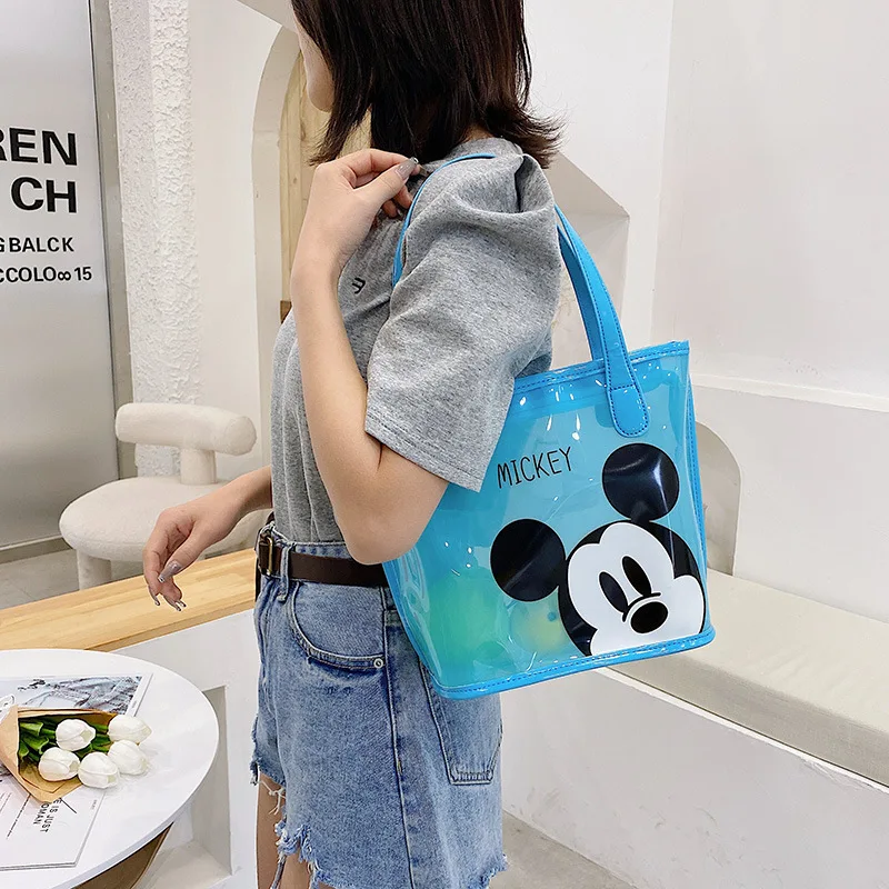 Disney-Sac à main en PVC transparent de grande capacité pour femme