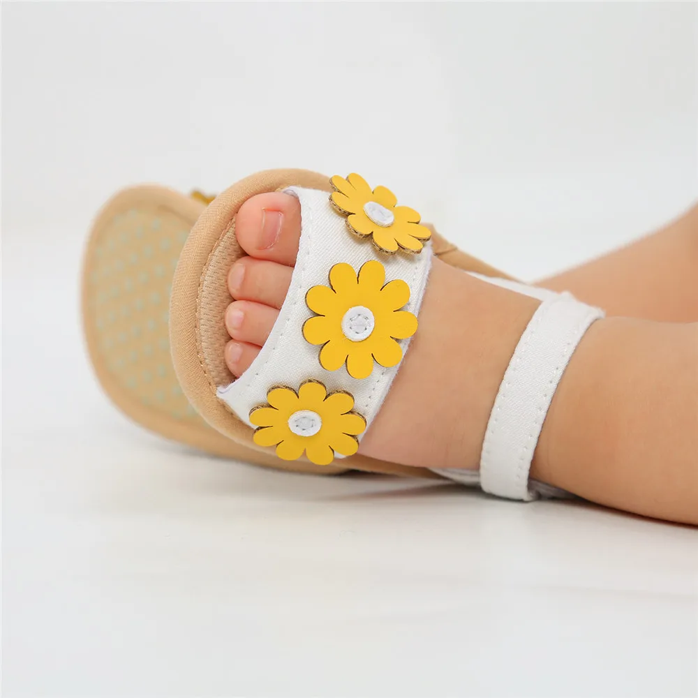 Infant Baby Girl Sandal Shoes, Infants Anti-Slip Home Floral Patch Color Sandbeach Casual Party Sandals 0-18M
