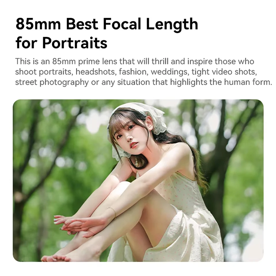 7Artisans AF 85mm F1.8 풀프레임 자동 초점 렌즈 대구경 인물 사진용 프라임 렌즈 A7III 니콘 ZFC 라이카 SL용