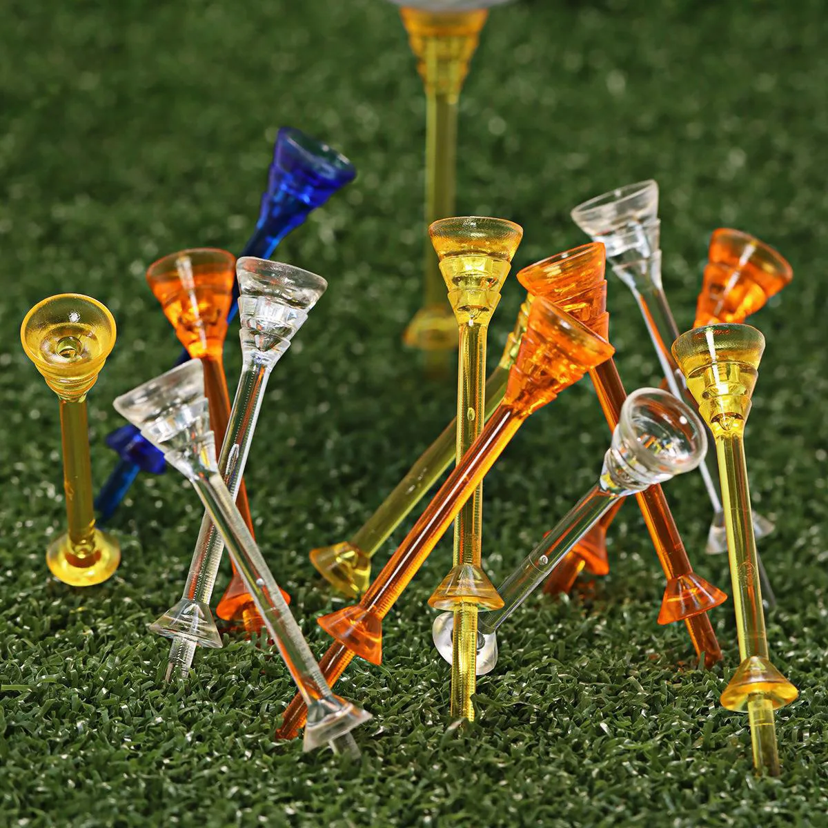 Description Picture 5 of itemPGM 50pcs Golf Tees Plastic Transparent 83mm Tee Random Colors TE014