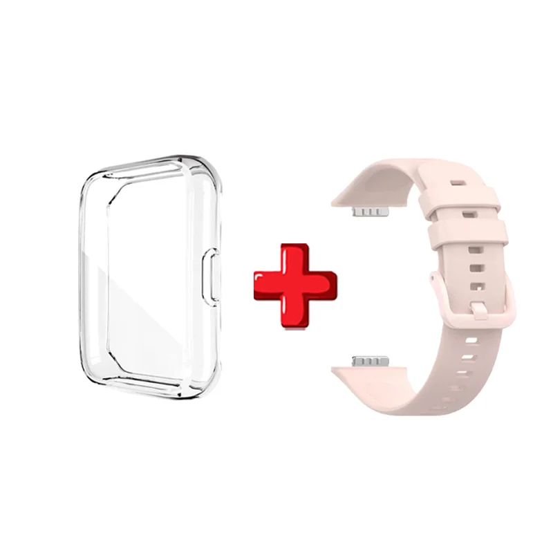 Silicone Strap with Transparent TPU Protective Case