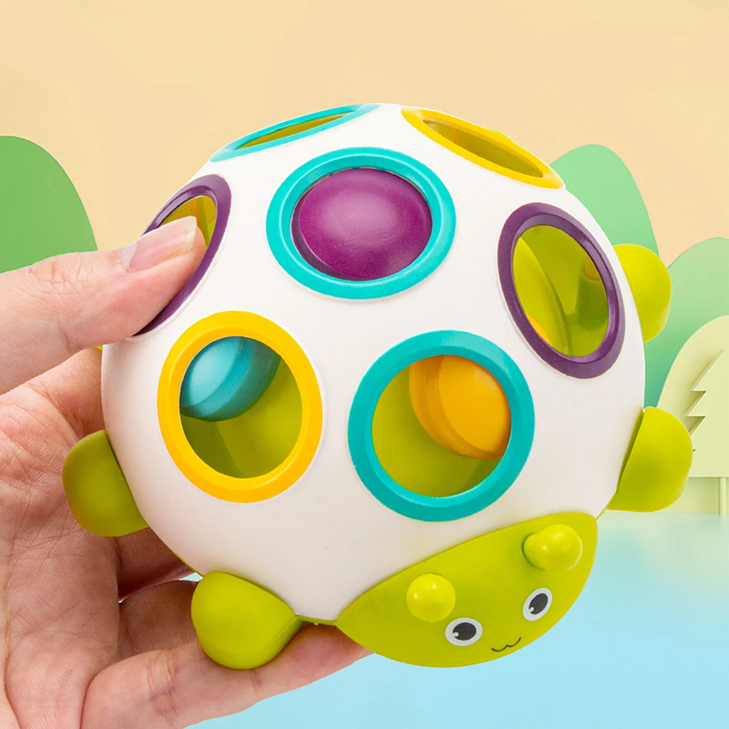 Children's Finger Beetle Fine Training Hand Eye Coordination Digging Hole Ball Puzzle Early Education 4