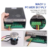 500W แกนแหล่งจ่ายไฟ DC,220V 110V Mach3 Speed Controller ตัวแปลงไฟฟ้าสำหรับ CNC เราเตอร์ไม้แกะสลักเครื่องมิลลิ่ง 5