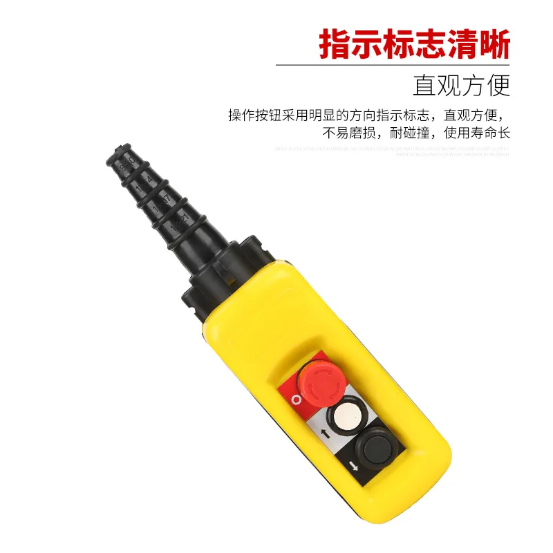 Hoist Crane Push Button Switch Emergency Stop Up Down Hoist Switch Crane Pendant Control Station - View #8