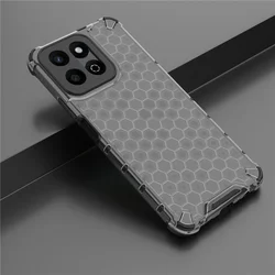 Enhanced Shockproof Honeycomb Hard PC Protective Bumper Case for Honor X9a (Black)