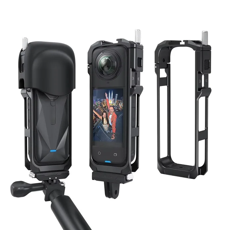 퀵 릴리스 보호 프레임 케이지, Insta360 X5 액션 카메라 액세서리용 금속 프레임 하우징