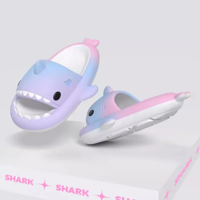 Summer Women's Beach Slides Men's Shark Slippers Color Combination Flip Flops Boy's Girl's Cartoon EVA Sandals Anti skid Shoes beach slippers women slippers women flip flops flip flops women sandals