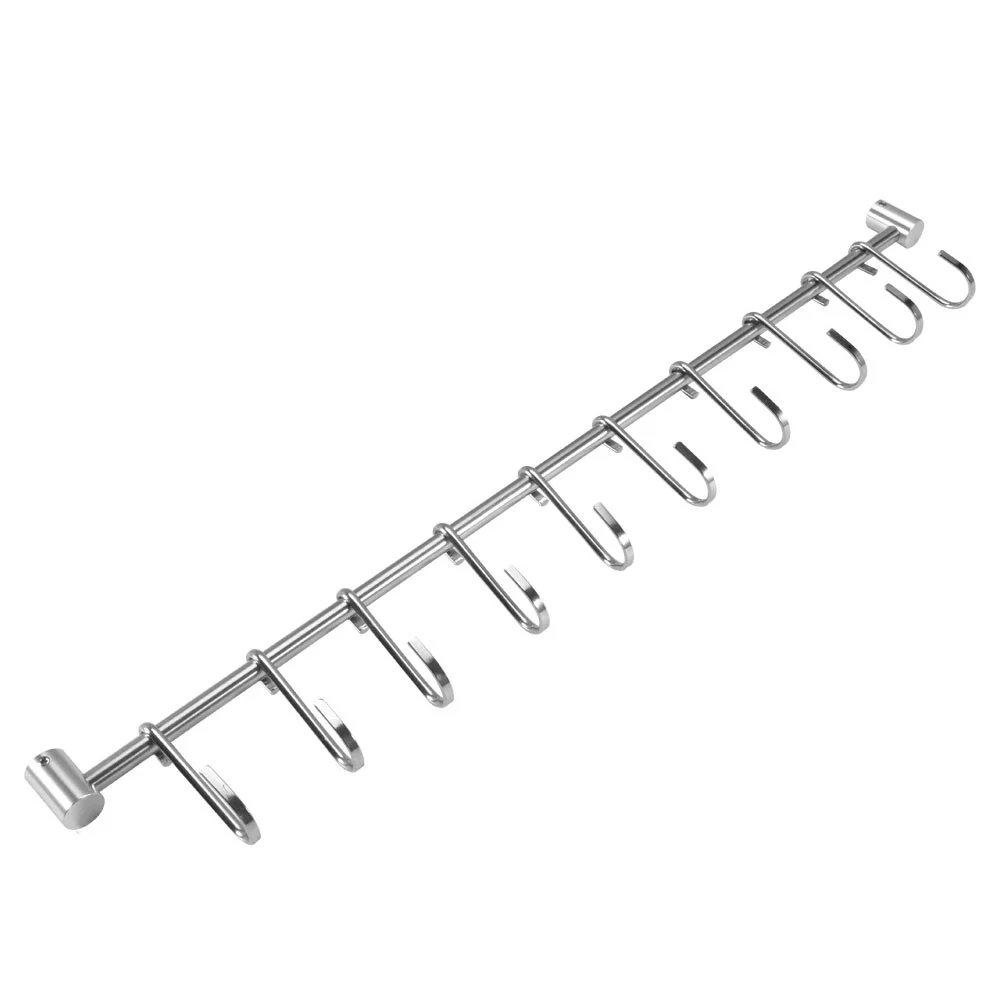 

Stainless Steel Kitchen Wall-mounted Rack Multifunctional Kitchen Sundries Towel Hook Household Hanging Storage Rack