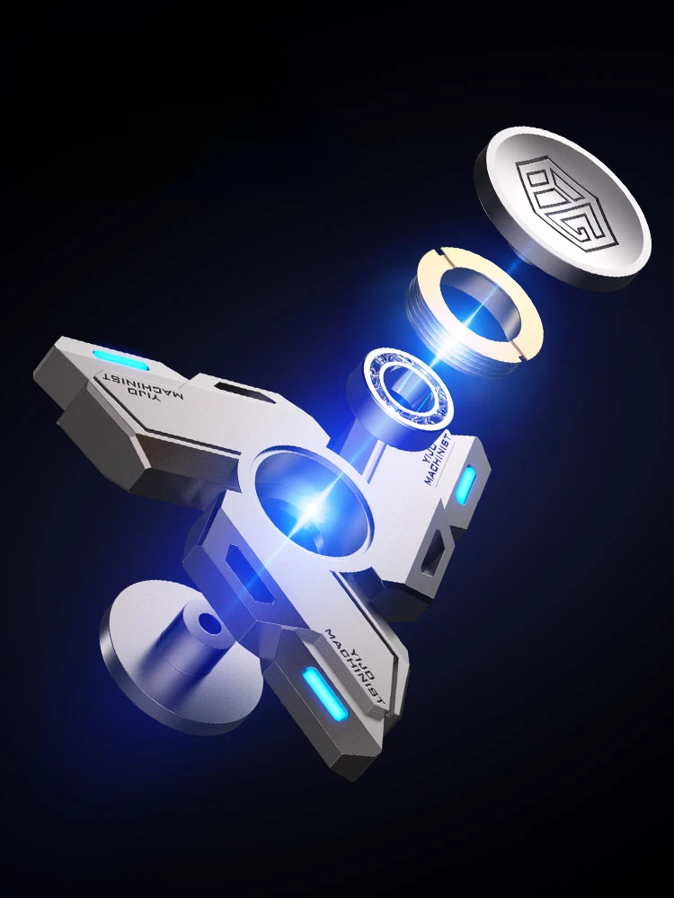 Fingertip Gyro Luminous Metal Alloy Smart Fidget Spinner Desk Hand Stress Relief Toys for Adults THE MACHINIST Free Shipping