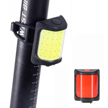 Luci per bici per guida notturna Fanale posteriore per bicicletta USB ricaricabile 200 lumen Spia posteriore Lampada da ciclismo facile da installare