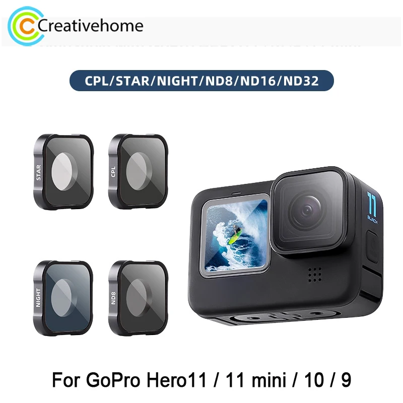 Cpl / Star / Night / Nd8 Nd16 Nd32 Obiettivo Del Filtro Per Gopro Hero11 Hero10 Hero9 Black Hero 11Mini Action Camera Filtri