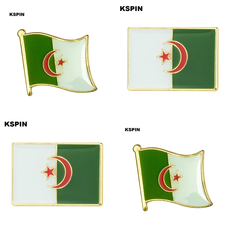 

10pcs a lot Algeria flag pin lapel pin badge 10pcs a lot Brooch Icons KS-0002