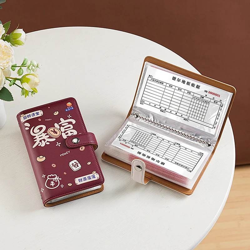 PU Leather Envelopes Money Saving Reusable Challeng Saving Money Notebook Savings Binder Budget Savings Challenges Book