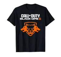 تي شيرت أسود Call of Duty Ops Halftone Game تي شيرت نسائي تي شيرت أنيق بأكمام قصيرة ملابس علوية كبيرة الحجم 6