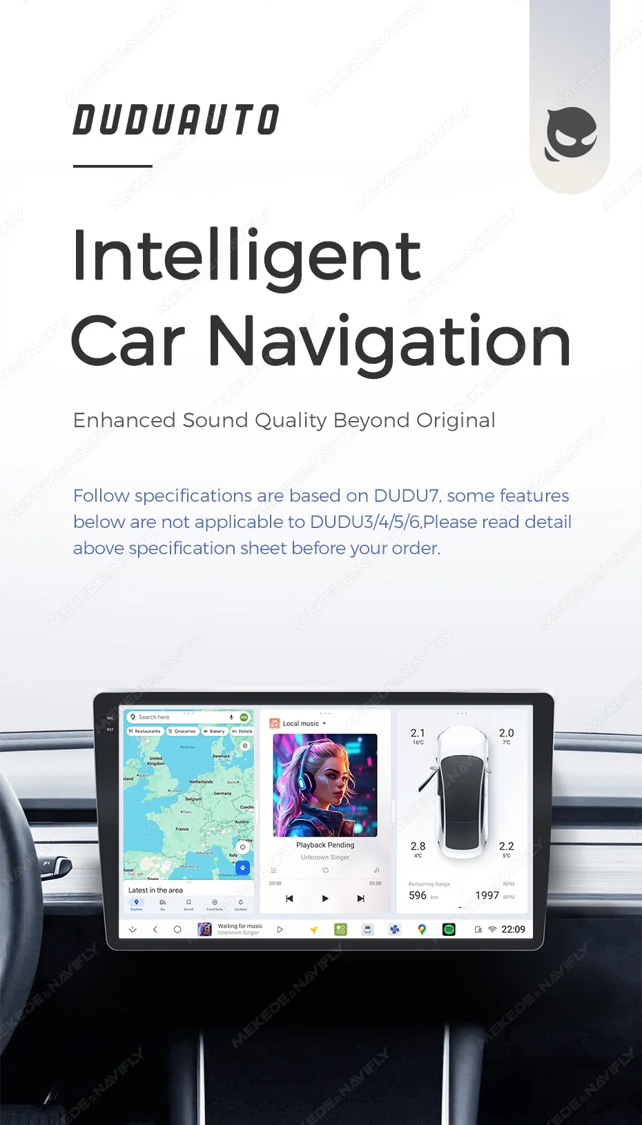 DUDUAUTO DUDU7 AKM7739DSP UIS7870 12GB 512GB Auto Radio Für Citroen Berlingo B9 Peugeot Partner 2008-2019 CarPlay auto 4G WiFi BT – Detail 3