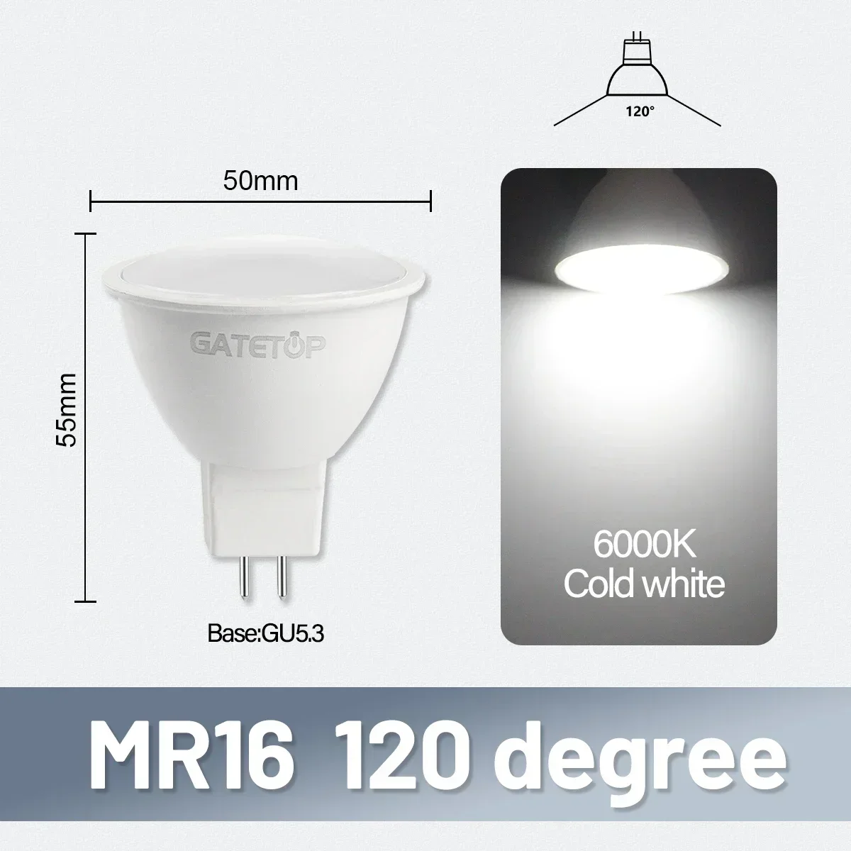 120 degrees 6000K