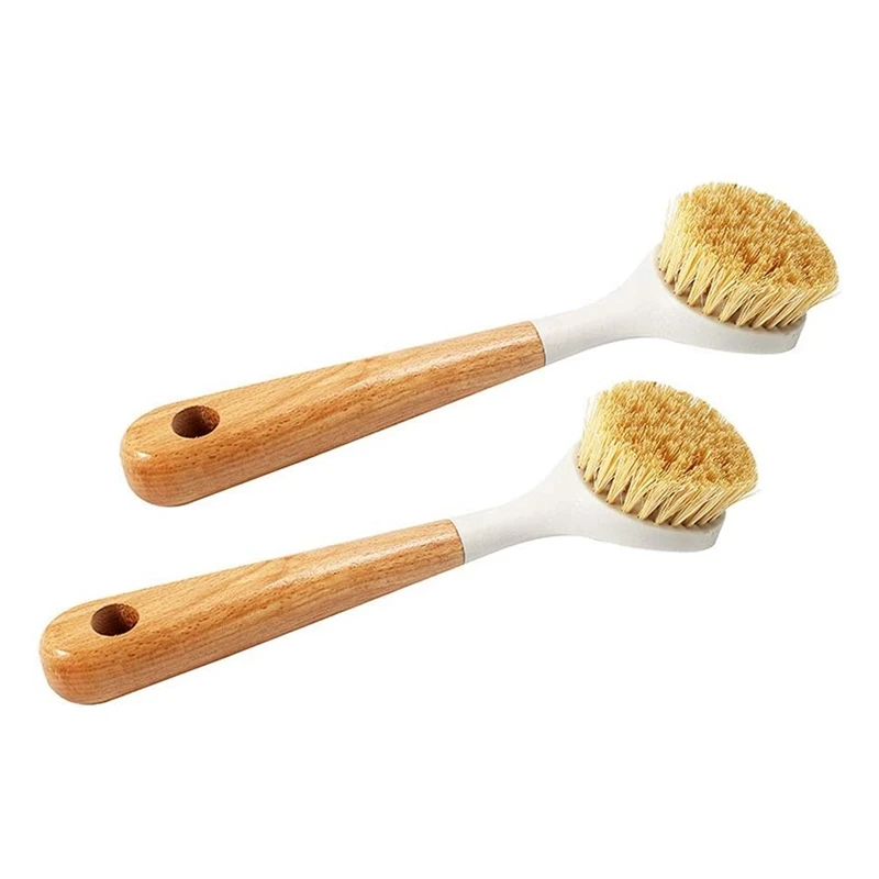 Hot Yo-Kitchen Pot And Pan Scrubber Brush Strumento Per La Pulizia Del Lavandino Con Manico Lungo In Legno Spazzola Per La Pulizia Della Cucina In Leg