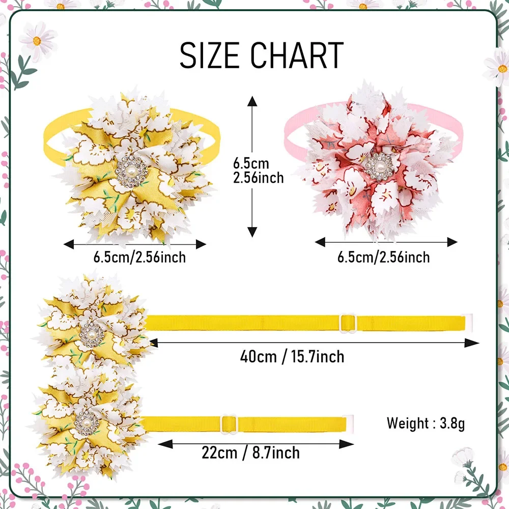 50pcs Bulk Dog Bow Ties with Diamond New Pet Dog Accessories Dog Puppy Bowties Collar Pet Grooming Accessories For Small Dogs 4