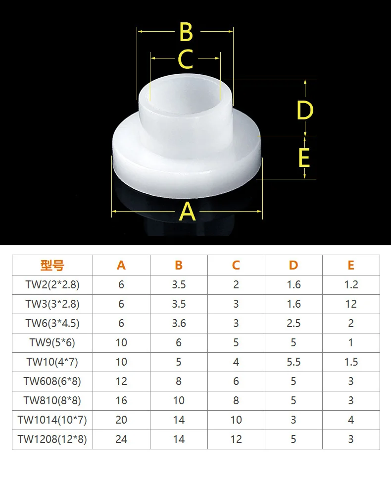 블랙/화이트 나사 나일론 트랜지스터 개스킷 스텝 T 형 플라스틱 와셔, 절연 스페이서 나사산 보호기 구색 키트
