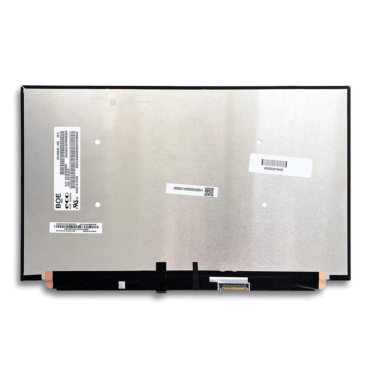 NV140QUM-N53 LCD 스크린 디스플레이 패널, 14 인치 UHD 3840 × 2160 EDP, 40 핀 비터치, 신제품 교체
