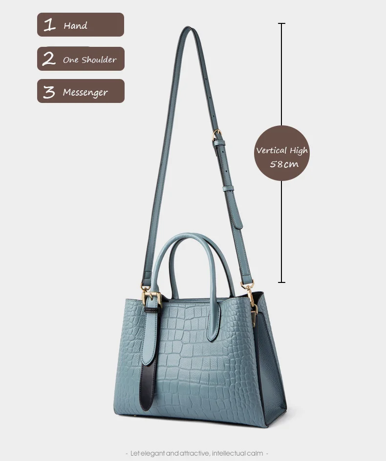 Genuine Leather Women Tote Bag