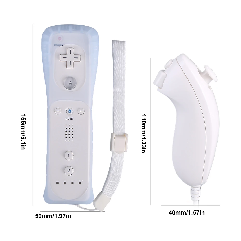 2 in 1   Nunchuck Ʈѷ   ÷  ̽ƽ  е ü, Wii/Wii U  