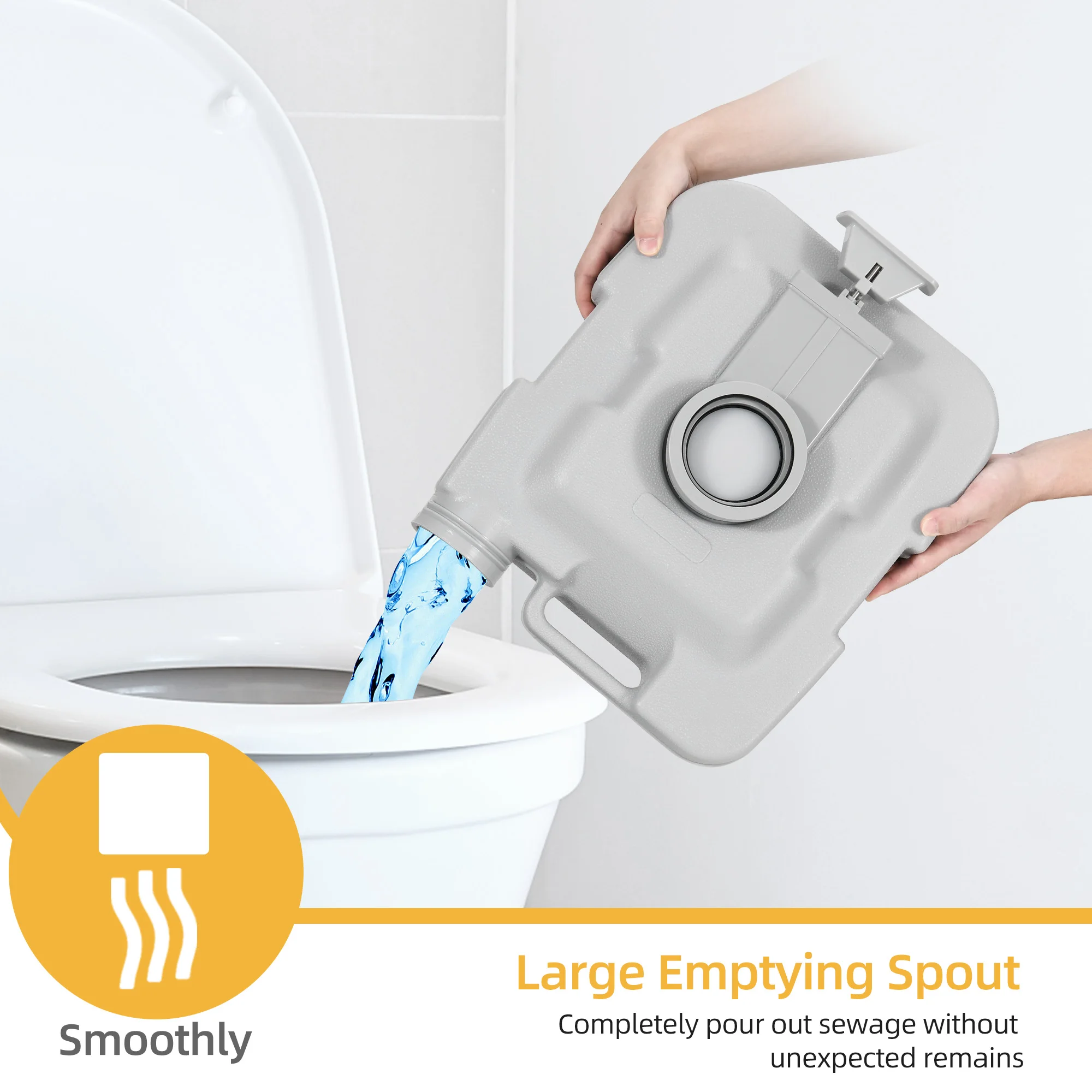 10L Portable Toilet Flush Commode Potty Outdoor Indoor Travel Camping