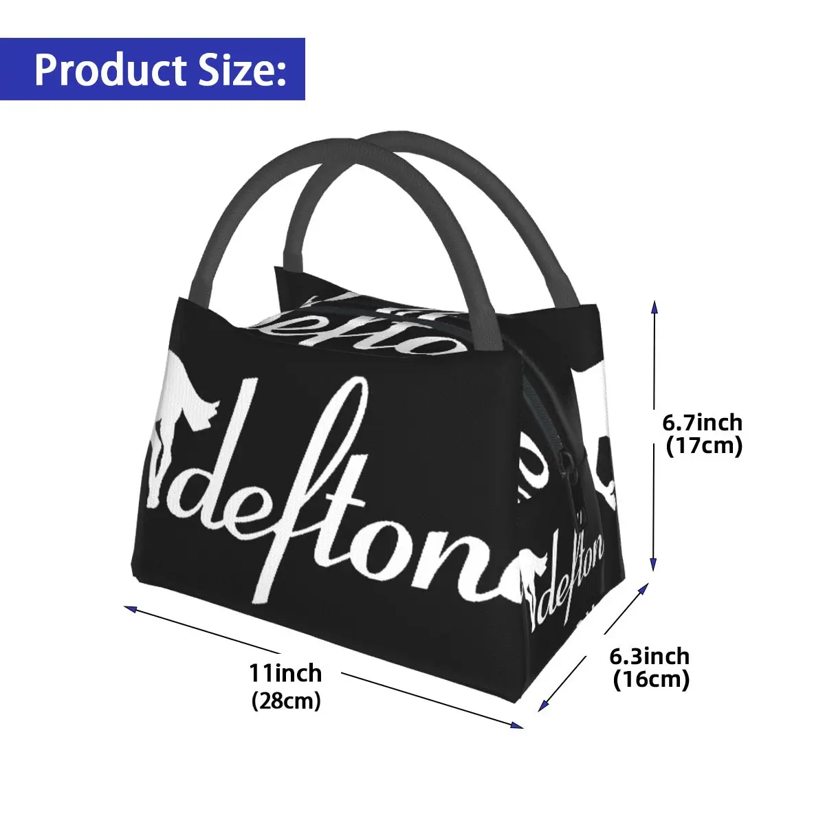 Deftones Logo Portable insulation bag for Cooler Thermal Food Office Pinic Container