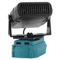 Chauffage électrique adapté à la batterie Lithium-Ion BL1850, ventilateur de chauffage Portable 200W avec deux Ports USB, 2 réglages de température 2