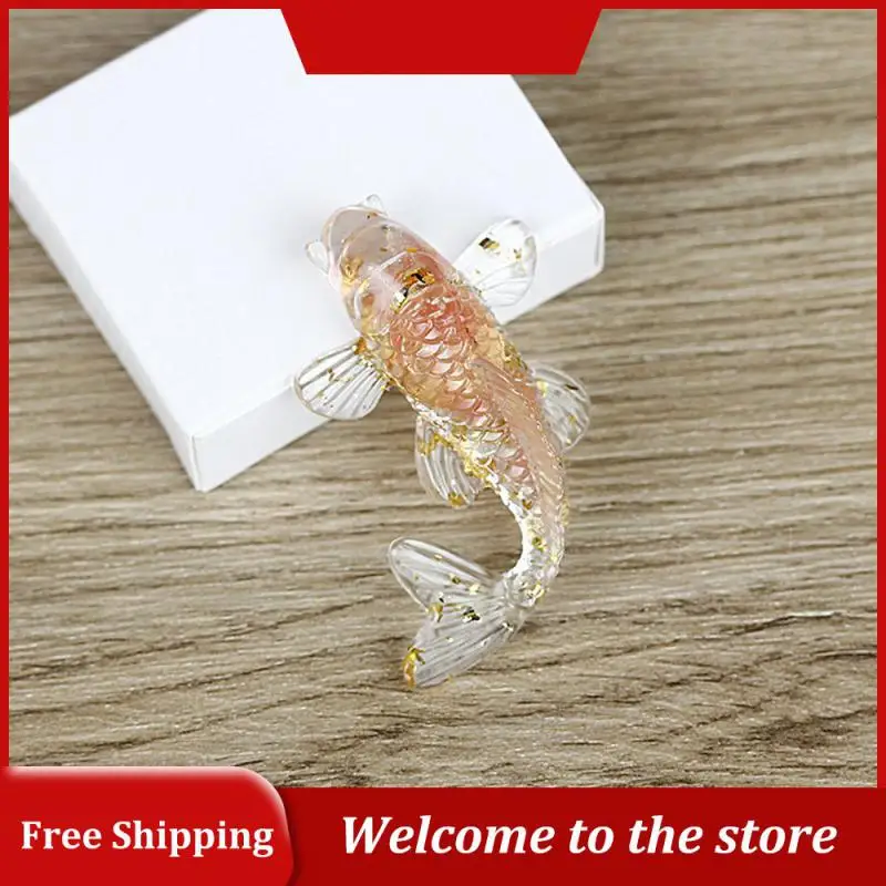 

Desktop Decoration Gifts Has Many Uses Elegant Sparkling Crystal Stone Excellent Quality Small Fish Ornament Unique Design