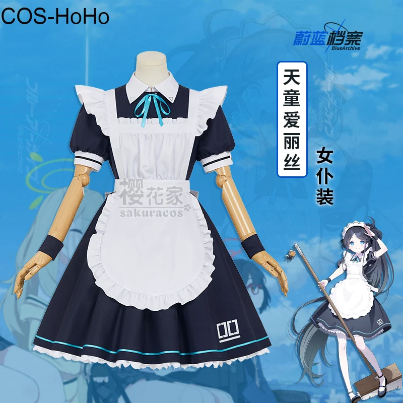 

COS-HoHo Blue Archive Tendou Arisu Maid Dress Game Suit Lovely Uniform Cosplay Costume Halloween Party Role Play Outfit Women