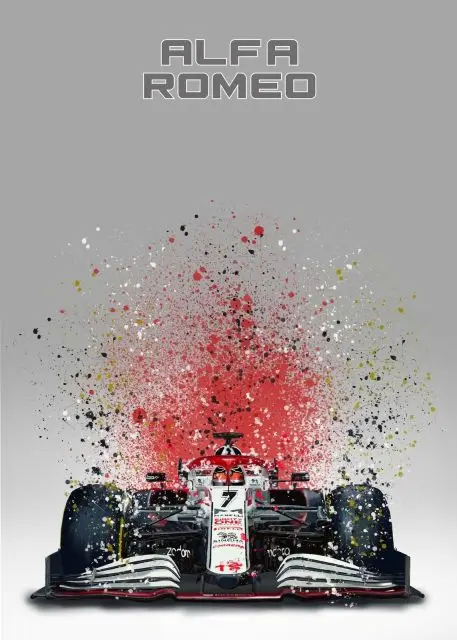 2022 F1 Formula 1 Race Car Poster Wall Art Mclaren Splatter Paint Racing Car Collection Canvas Painting Prints Room Home Decor 