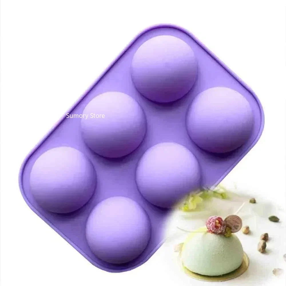 4 Size Half Ball Shape Silicone Mold For Baking Bakeware Silicone Form Mold For Chocolate Candy Mousse Cake Moulds Radom Color