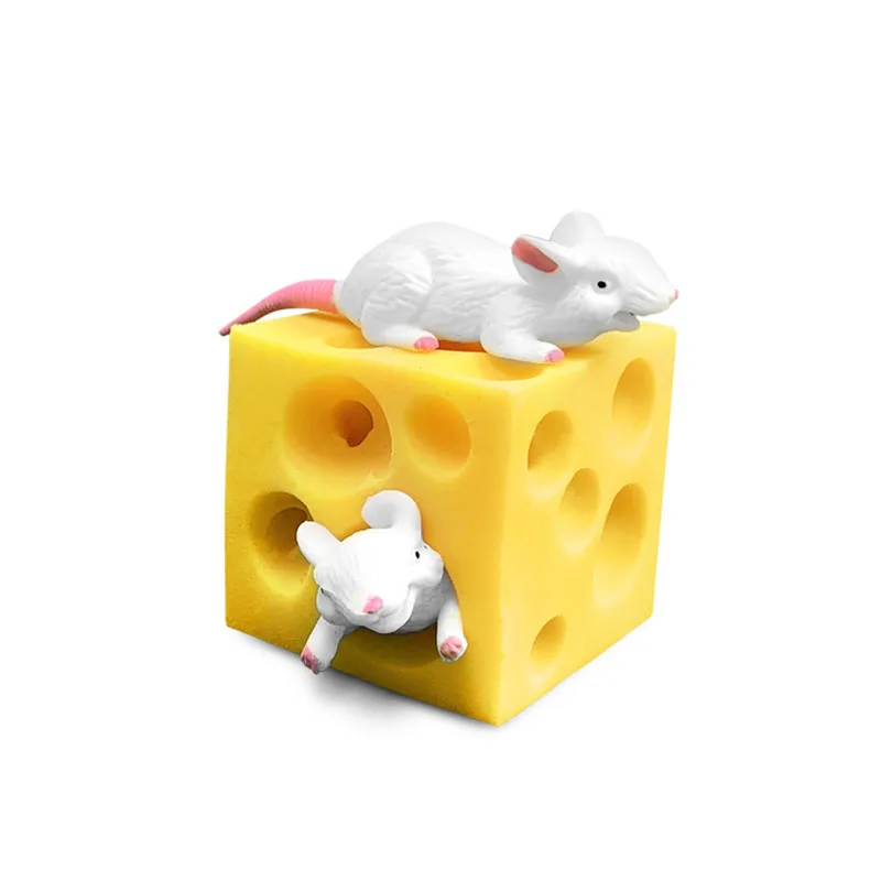 Mouse Hidden in Cheese Squeeze Fidget Toys For Kids Anti Stress ADHD Funny Gifts Regalos Para Cumpleaños Infantil Invitados 3