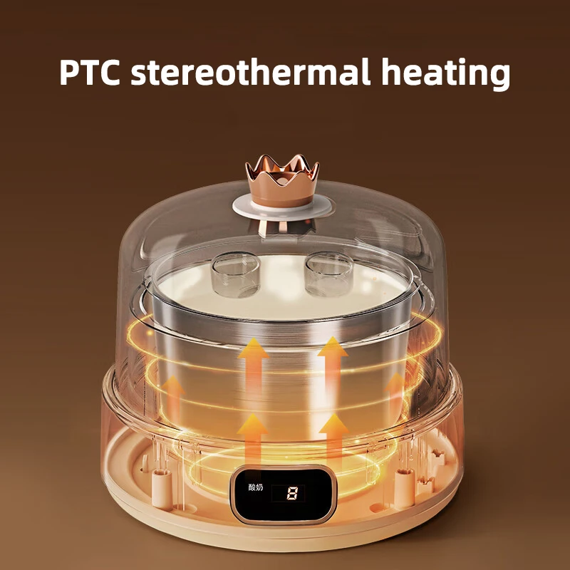 Electric Yogurt Maker 1L Automatic Leben Enzyme Fermenter Yoghurt 304 Stainless steel Container Natto Rice Wine Ferment Machine