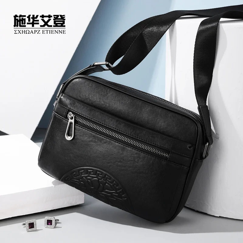 

Men's bag messenger leather men's horizontal first layer cowhide soft business casual shoulder trend