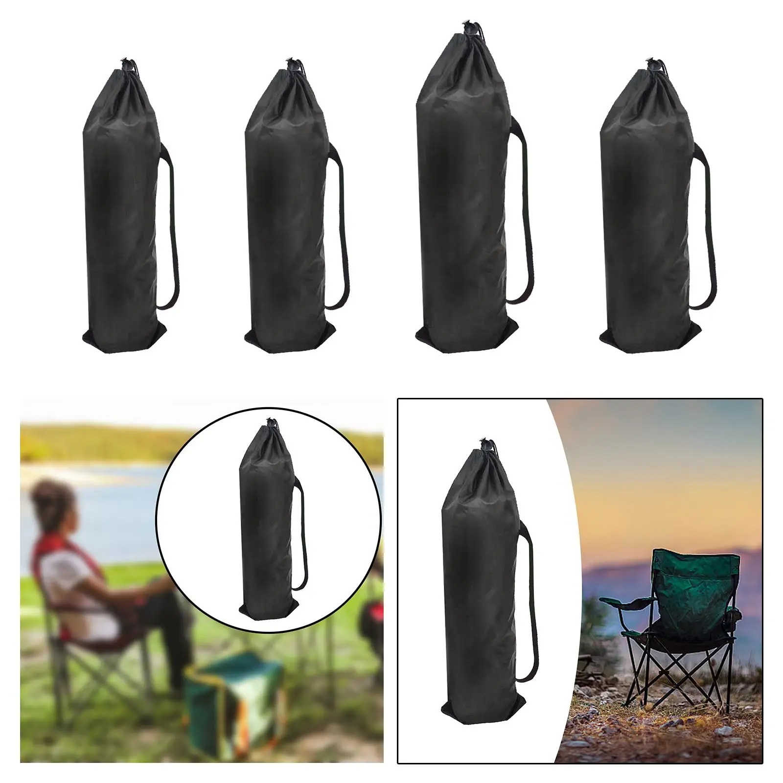 Folding Chair Bag with Strap Wear Resistant Heavy Duty Chair Carrying Bag for Umbrella Beach Hammock Yoga Mat Backpacking