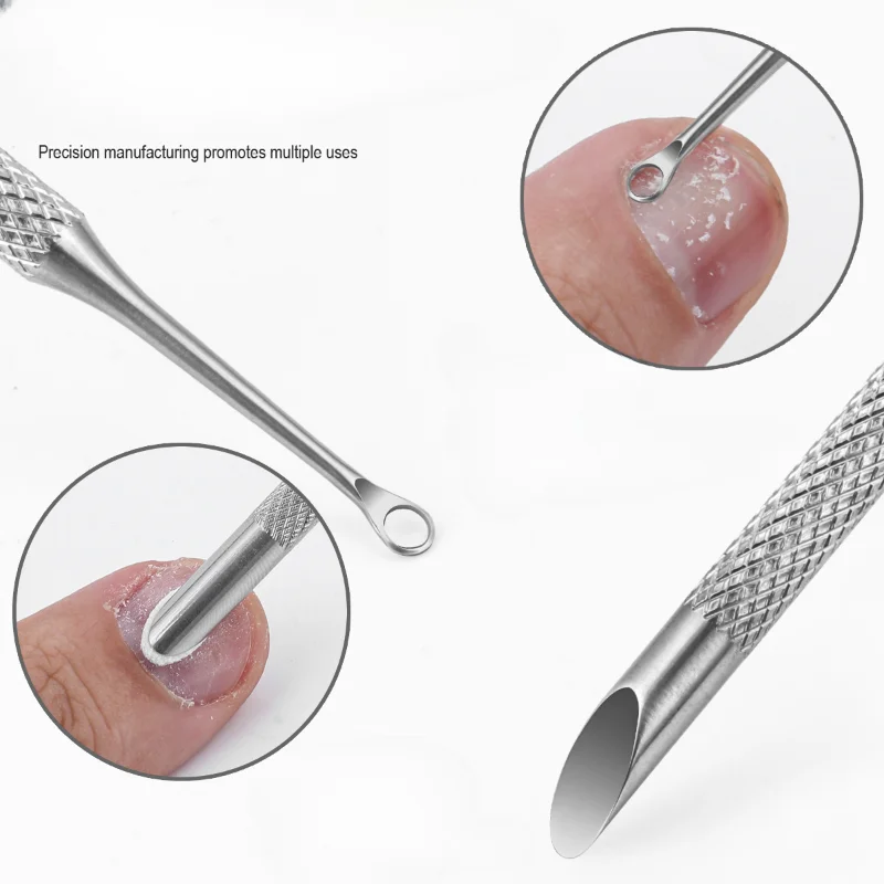 Nail Care Kit Manicure Tools Manicure Pedicure Kit Manicure Set Nail Art Pusher Nail Manicure Tools Manicure Pedicure Tools Cuticle Pusher Nail Manicure Sticks Double-ended Stainless Steel Cuticle Pusher Nail Tools