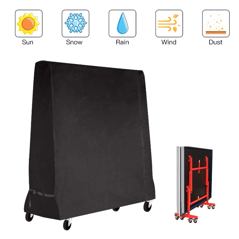Ping Pong Table Cover Heavy Duty Waterproof Dust-proof Table Tennis Protection Cover For Indoor/Outdoor Ping Pong Storage
