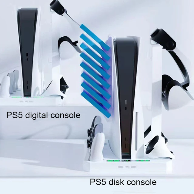 Ps5 Host Heat Dissipation Base Ps Vr2/ps5 Handle Seat Charging Psvr2/ps5  Glasses Card Disc Storage Rack Set