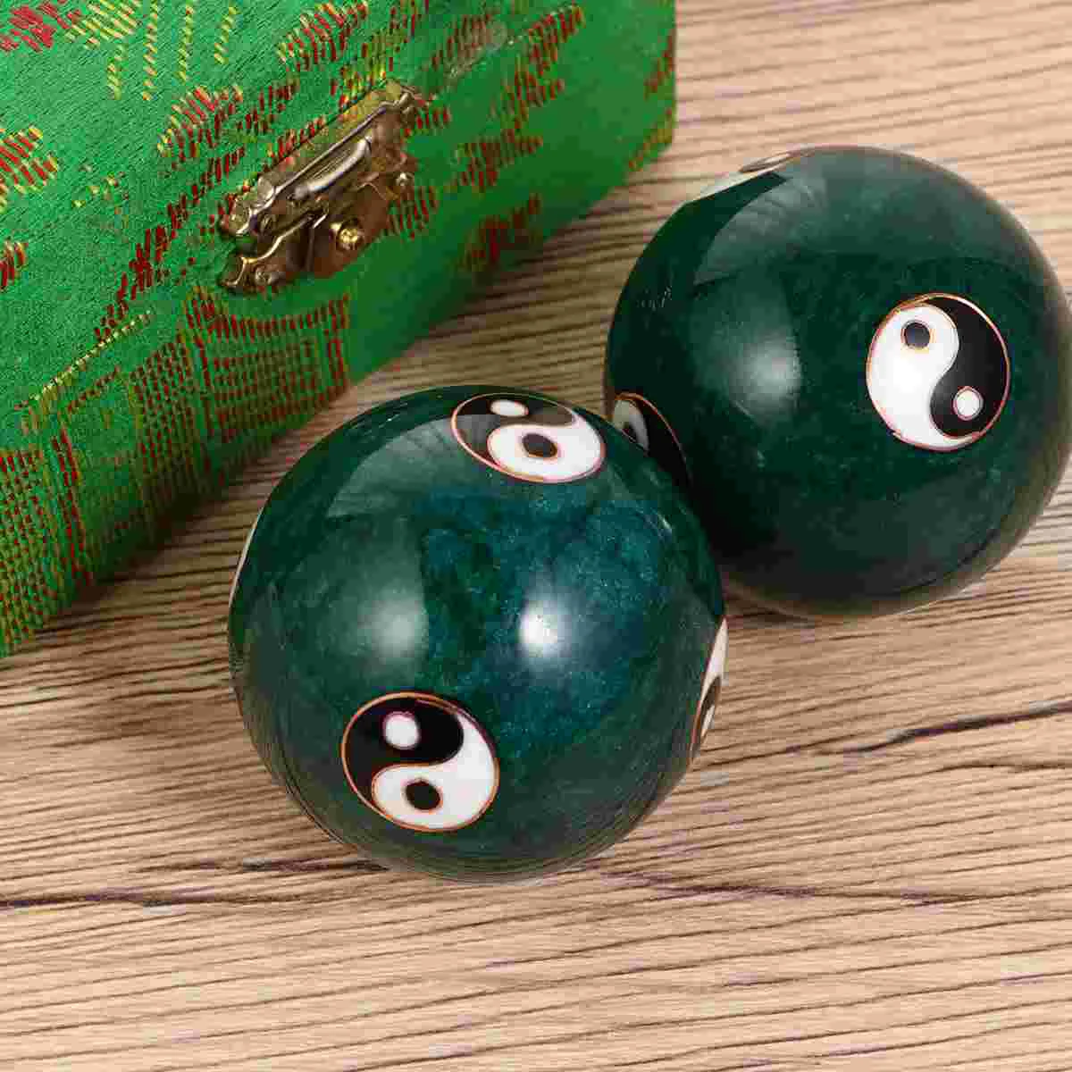 Of Yoga Massage Ball Balls Chinese Tai Chi Chimes Traditional Hand Joints Yoga Massage Ball Ball Green Enamel Exercise Ball