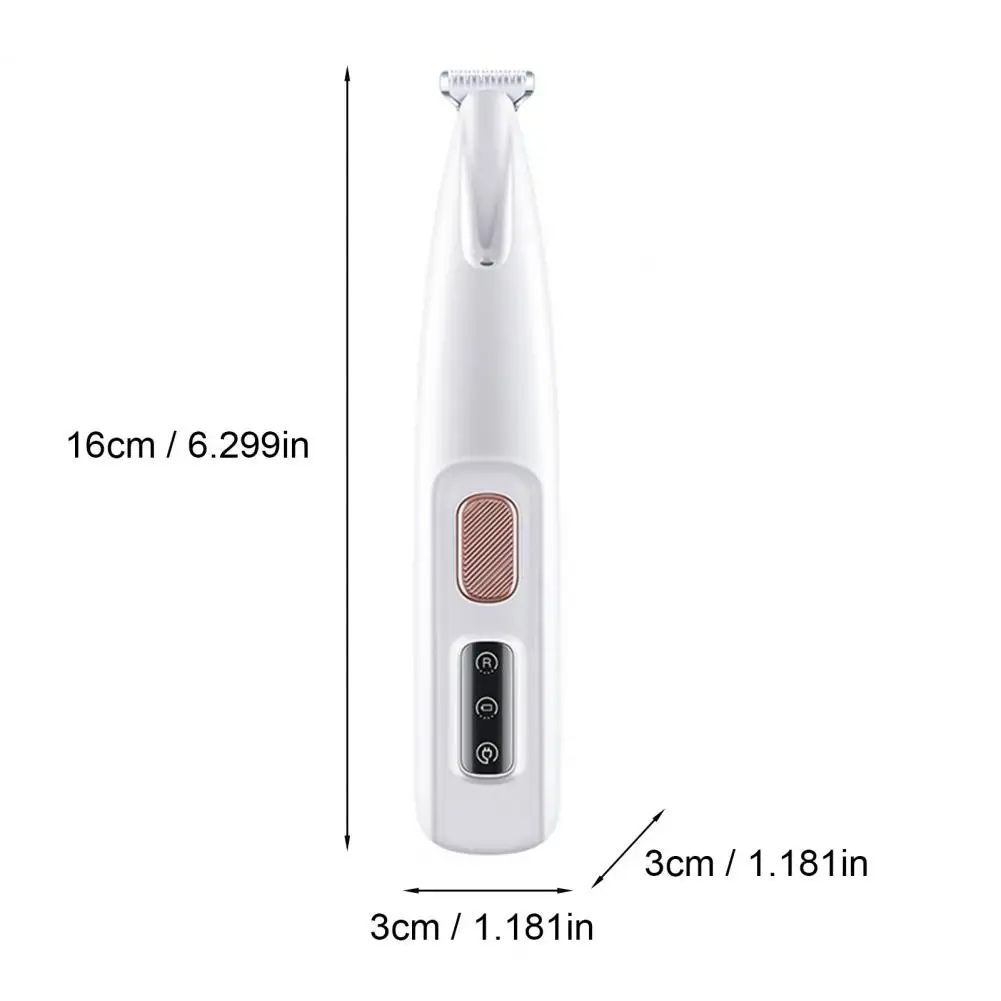 Pet Grooming Clipper 16cm Dog Paw Trimmer With LED Light Electric Dog Trimmer Rechargeable Low Noise Pet Hair Clipper Grooming Tool For Paws
