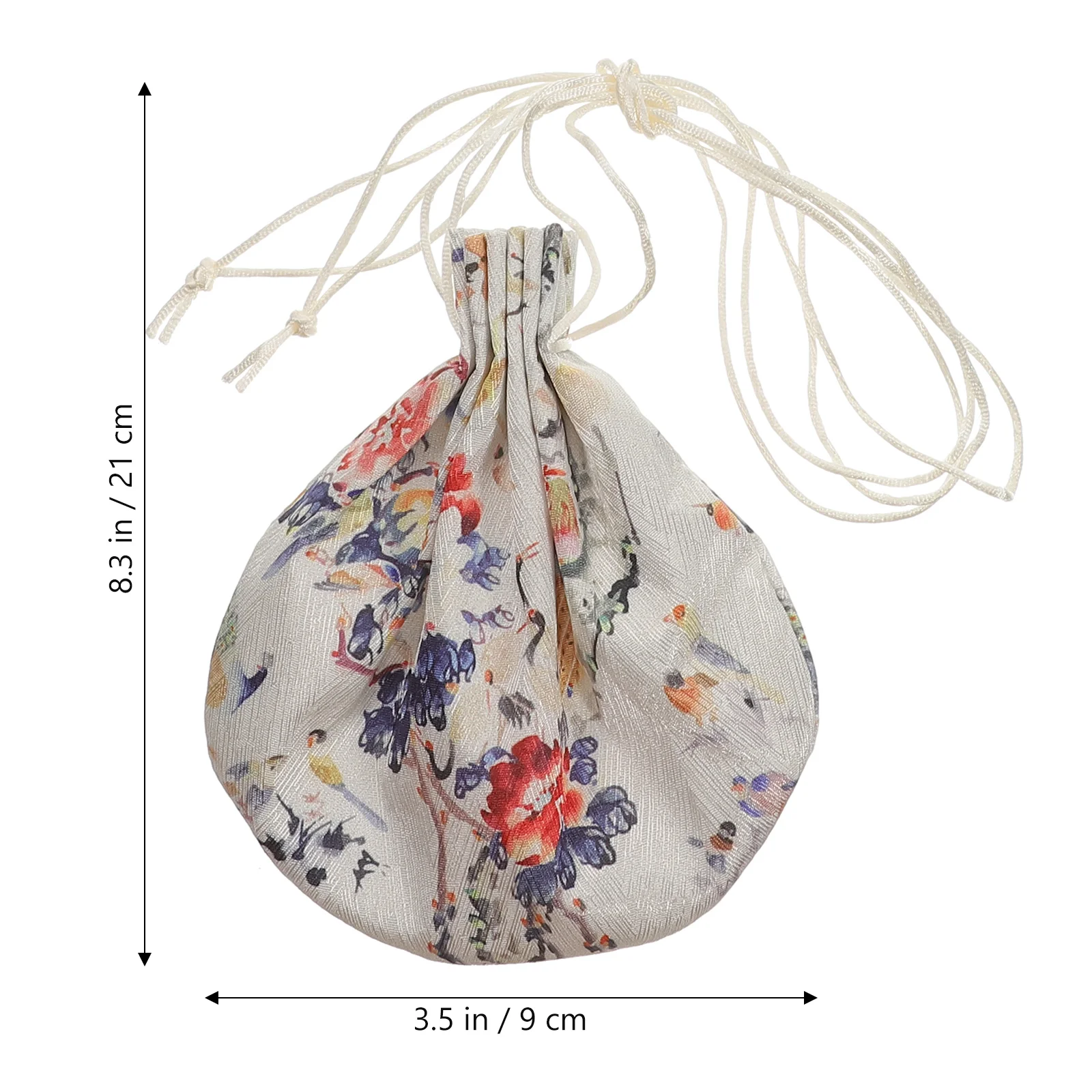 3 Pcs Empty Sachet Clear Coin Purse Chinese Pouch Car Bags Silk Drawstring Organizer Gift Packing Storage for Lavender Scent