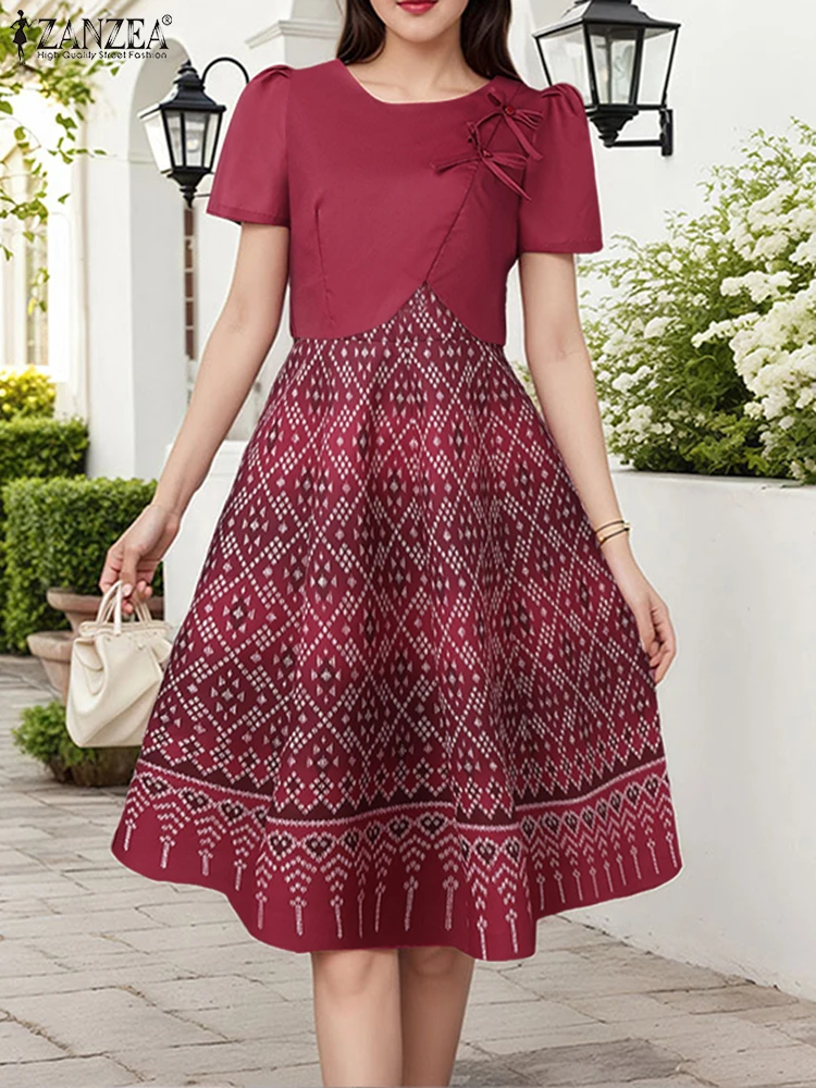 ZANZEA Elegant Sleeveless A-Line Dress – Chic & Lightweight Summer Workwear for Women - Image 3