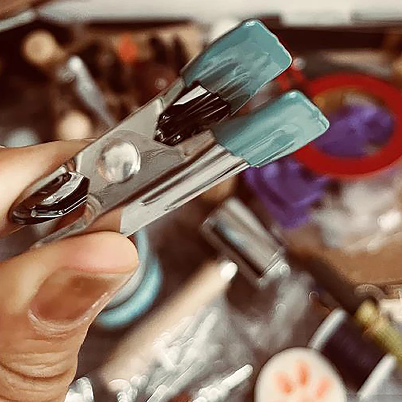 다기능 DIY 가죽 공예 금속 보조 봉합 클램프, 수공 가죽 도구 고정 클립, 심리스 가죽 클립, 5 개