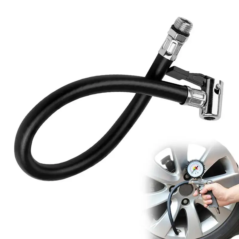 

Auto Tire Fast Inflator Hose Self-locking Black Tube Hose Adapter Car Air Rubber Hose Lock On Clip For Twist Motor Cars Trucks