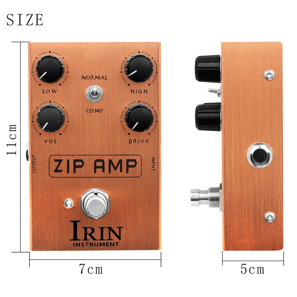 Guitar effect pedal overdrive distortion analog classic British rock for electric bass guitar