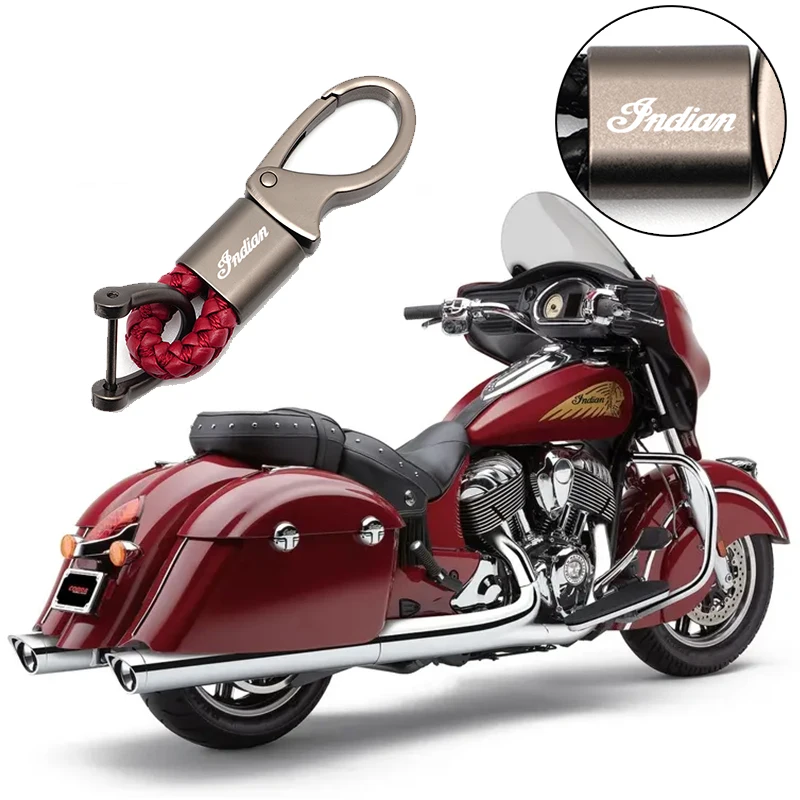 Per Indian Scout Moto Gndian Ftr Super Chief Springfield Chieftain Challenger Portachiavi Moto In Microfibra
