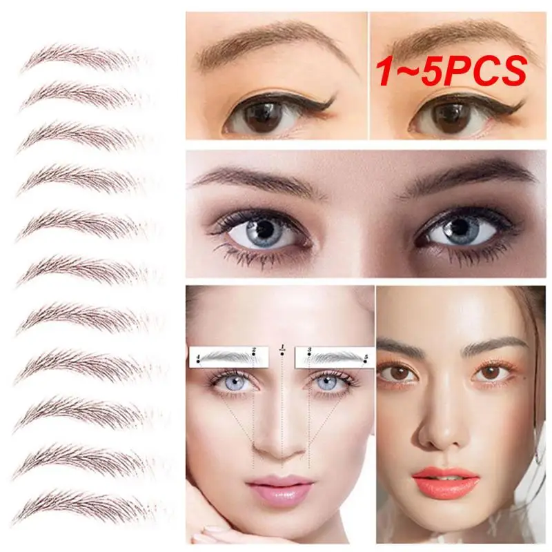 

1~5PCS Hair-like Waterproof False Water Transfer Tattoo Eyebrows Eyebrows Natural Look Sticker Cosmetics Natural Water Transfer